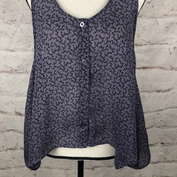 NWOT RVCA Sheer Tank Top Blouse Sz Medium - Picture 3 of 7